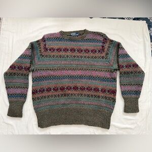 Vintage Polo by Ralph Lauren Multicolor Wool Crewneck Sweater
